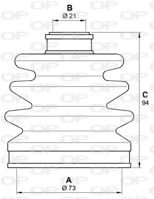 OPEN PARTS gofruotoji membrana, kardaninis velenas SJK7167.00